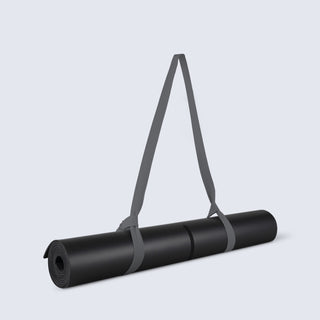 Rolled-up Fusion Mat in Black Colour and 4 mm Thickness | Featuring Grey Carry Strap
