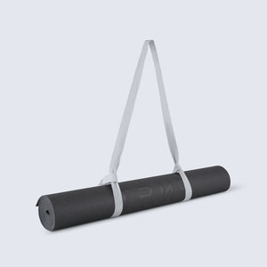 Rolled-up Neo Mat in Charcoal Grey Colour and 3 mm Thickness | Featuring Light Grey Carry Strap