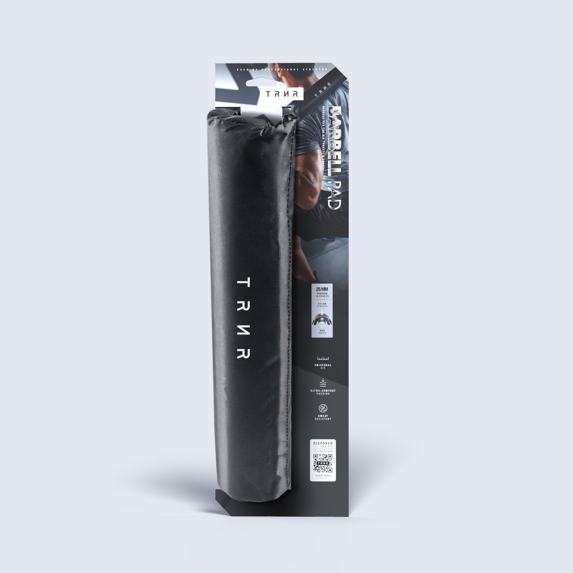 TRNR Barbell Pad and Packaging