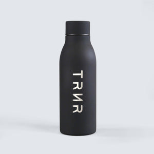 TRNR Bliss Bottle (Black) in 600 ml capacity | Product Overview Featuring TRNR Logo and Powder-Coated Finish