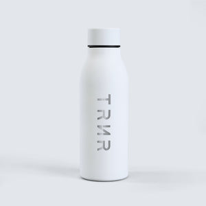TRNR Bliss Bottle (White) in 600 ml capacity | Product Overview Featuring TRNR Logo and Powder-Coated Finish