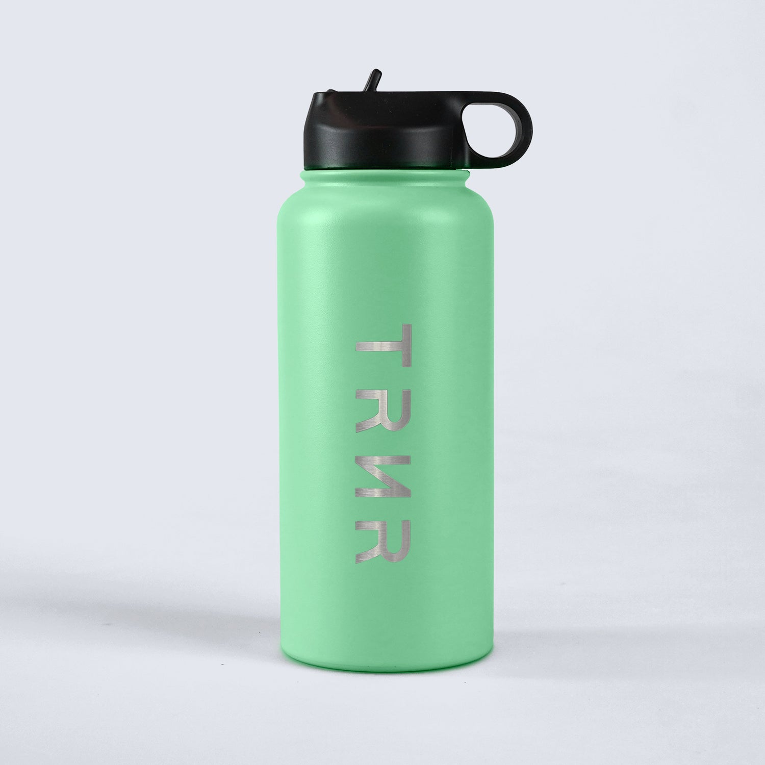 TRNR Sports Bottle (Mint) in 946 ml capacity | Product Overview Featuring TRNR Logo and Flip Spout with Handle