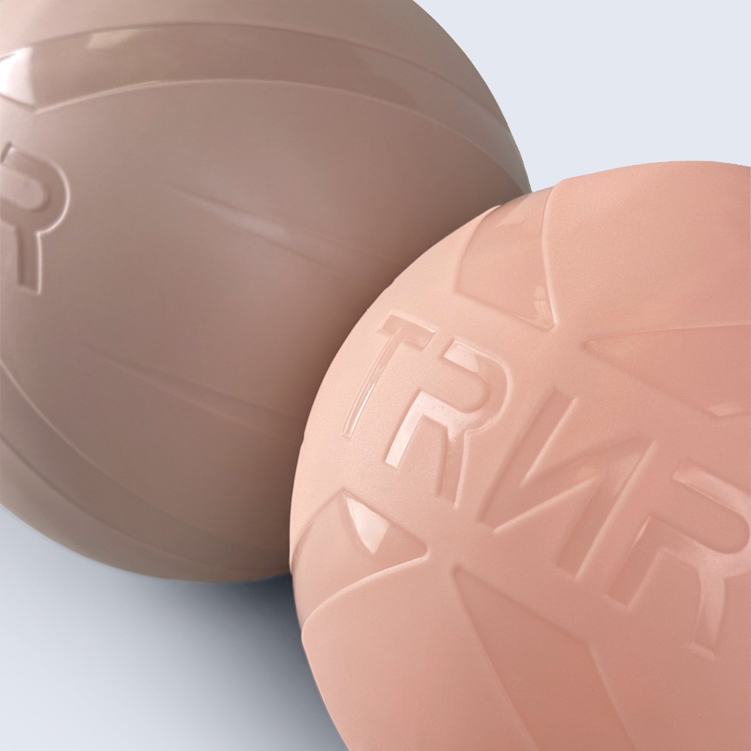 Close-Up on the TRNR Pilates Balls in Nude & Clay