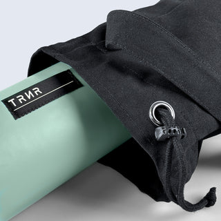 Close-up on the Opening of the TRNR Studio Carry Sack in Black 