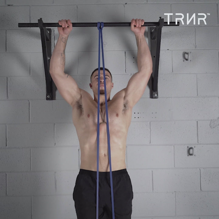 Workout video showing how to use a TRNR Power Band