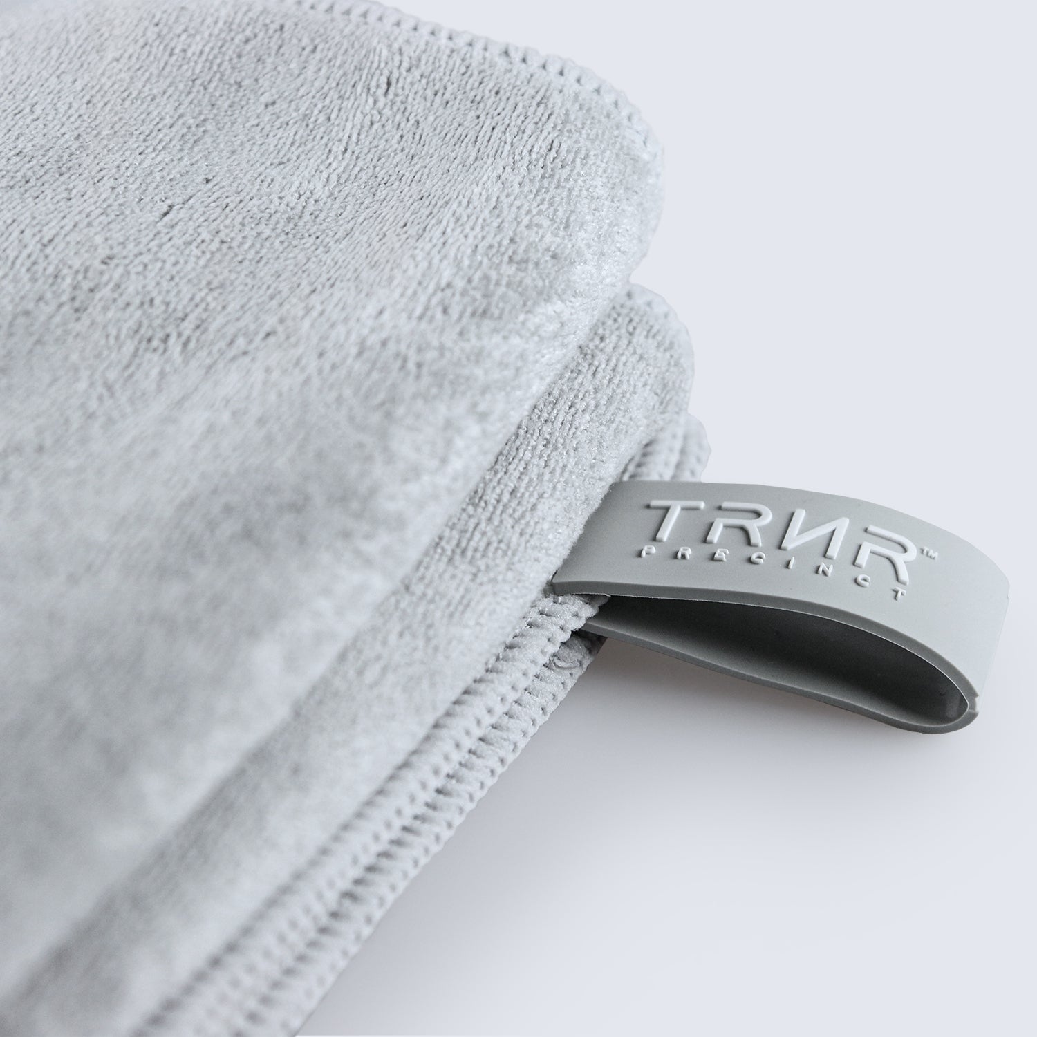 TRNR Microfibre Towel Light Grey Close-Up